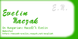 evelin maczak business card